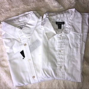 2 white button ups